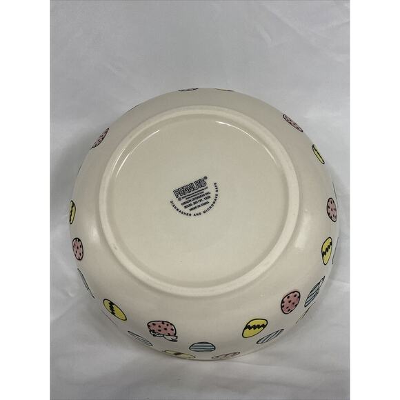 NEW PEANUTS SNOOPY EASTER BEAGLE & EGG LARGE SERVING BOWL - Picture 7 of 11